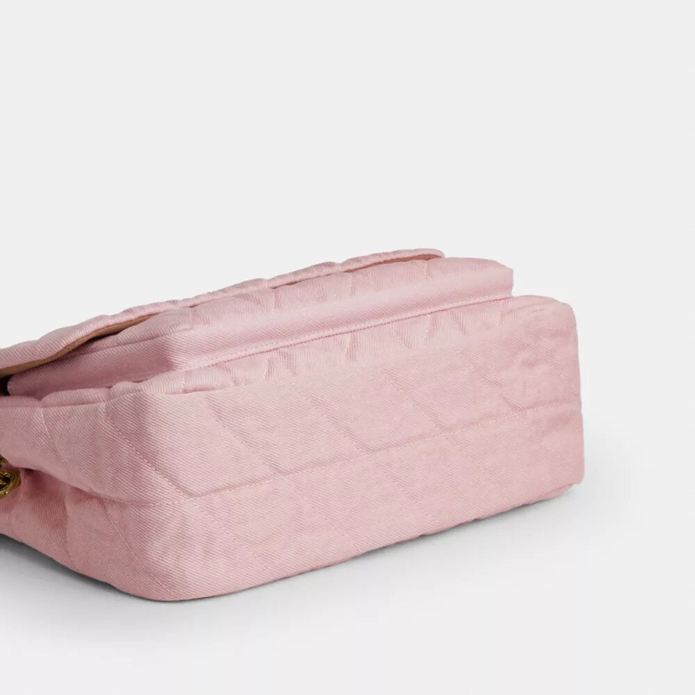 Elodie-crossbodytas in ‘Loved Denim’ met doorgestikt patroon