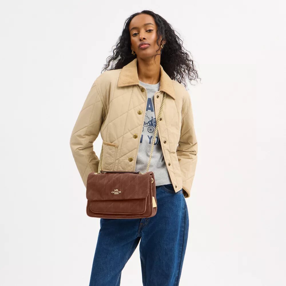 Elodie-crossbodytas met doorgestikt patroon