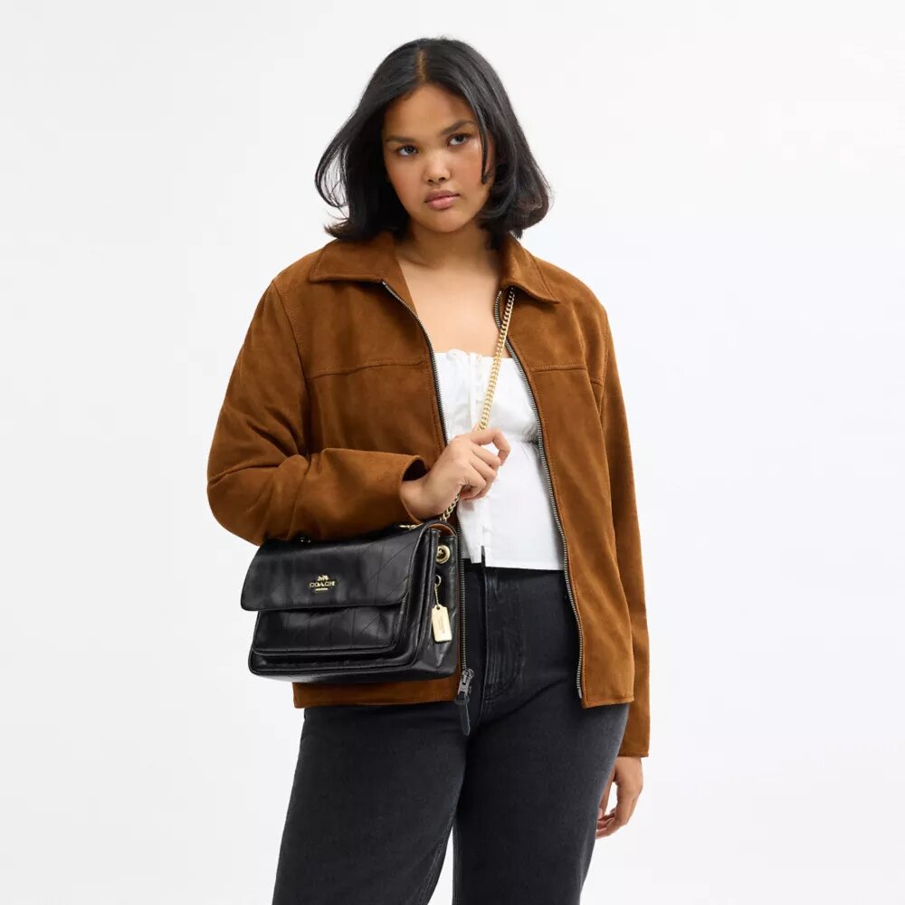 Elodie-crossbodytas met doorgestikt patroon