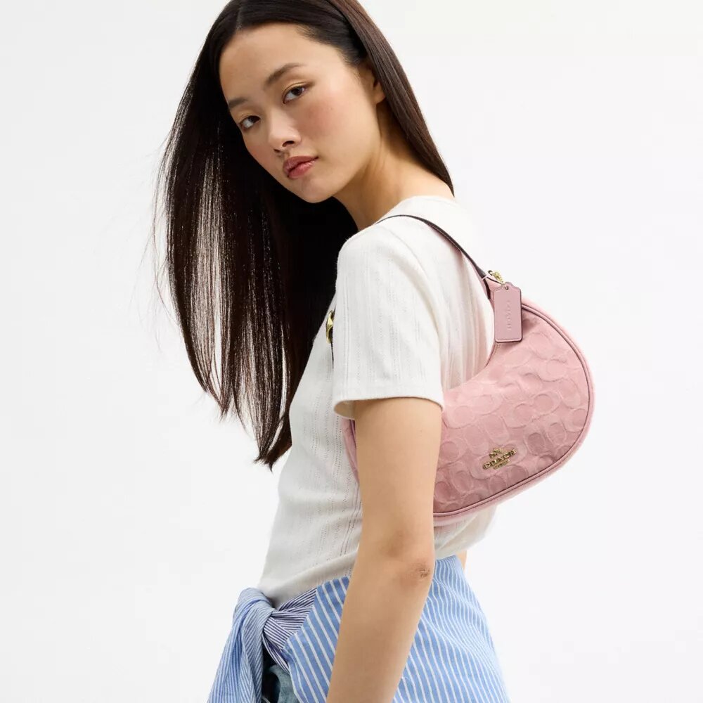 Emily-schoudertas in kenmerkend denim