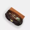 Emory-tas met handvat en bloemenapplicatie