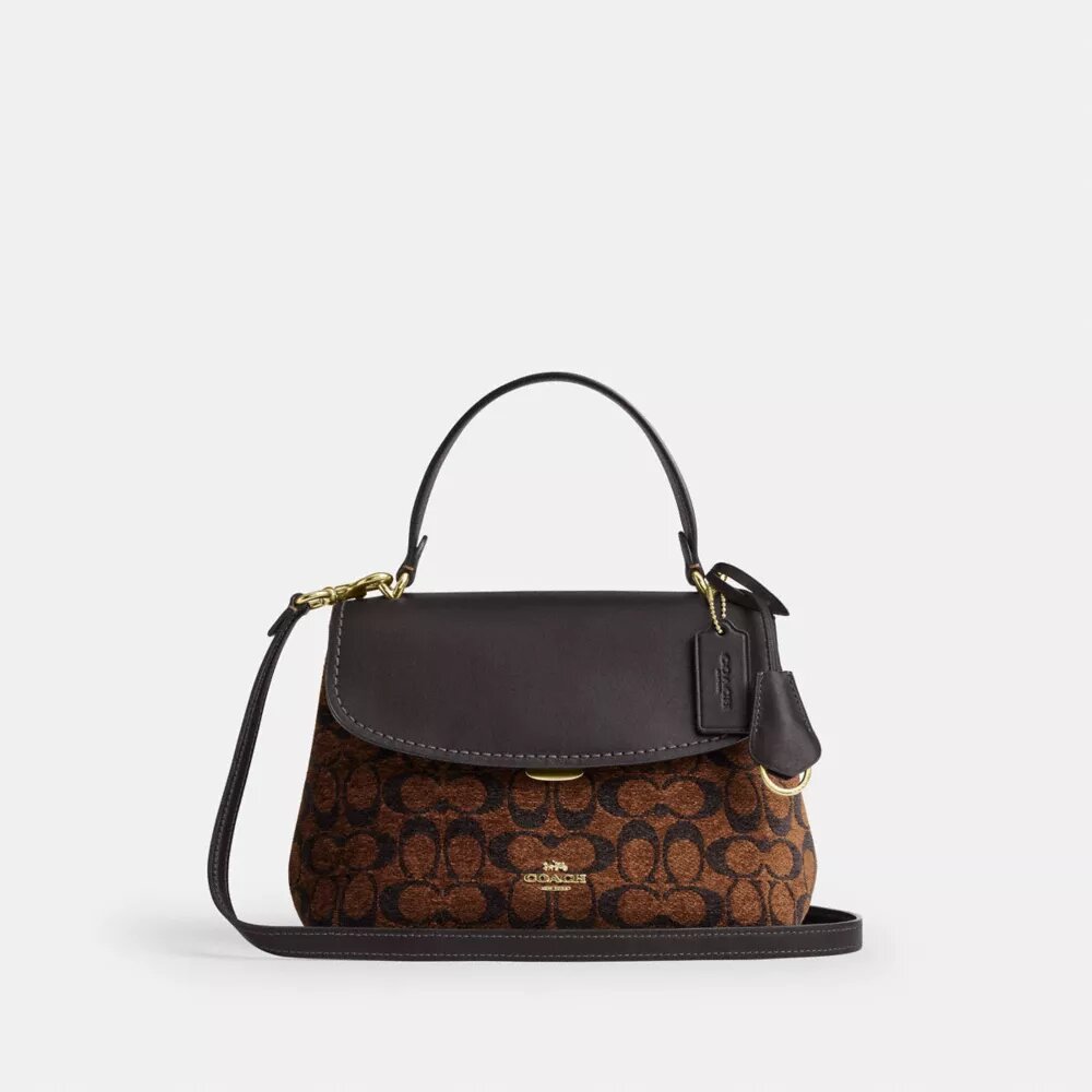 Emory-tas met handvatten in kenmerkende chenille