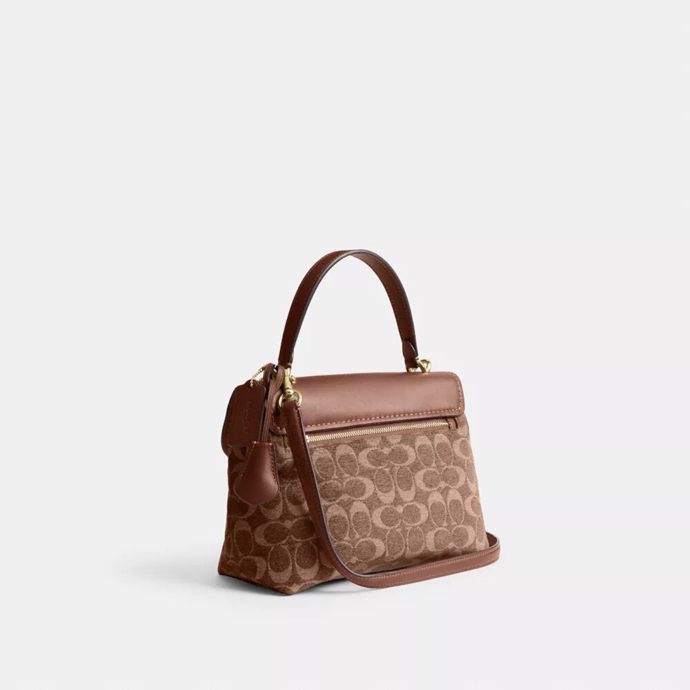 Emory-tas met handvatten in kenmerkende chenille