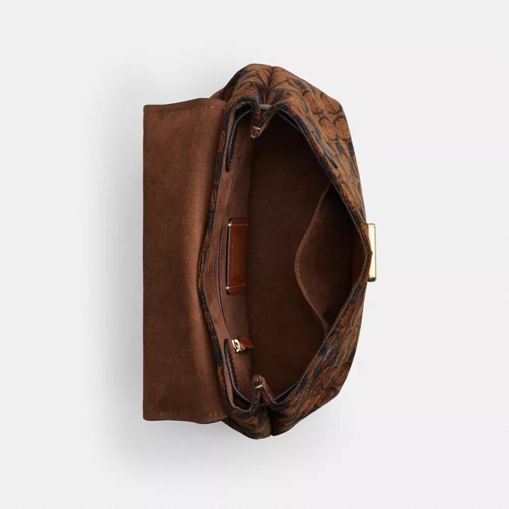Emory-tas met handvatten in kenmerkende chenille