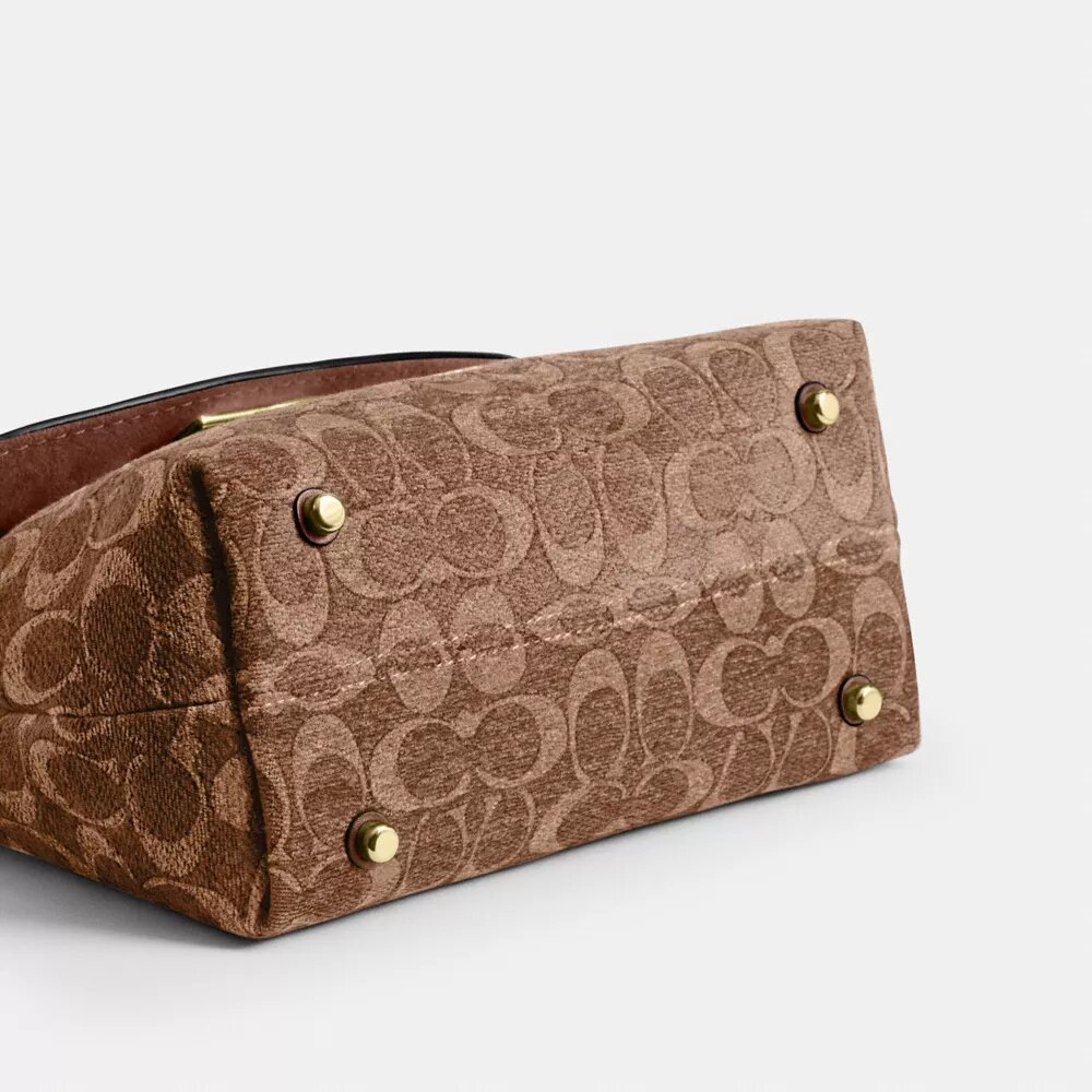 Emory-tas met handvatten in kenmerkende chenille