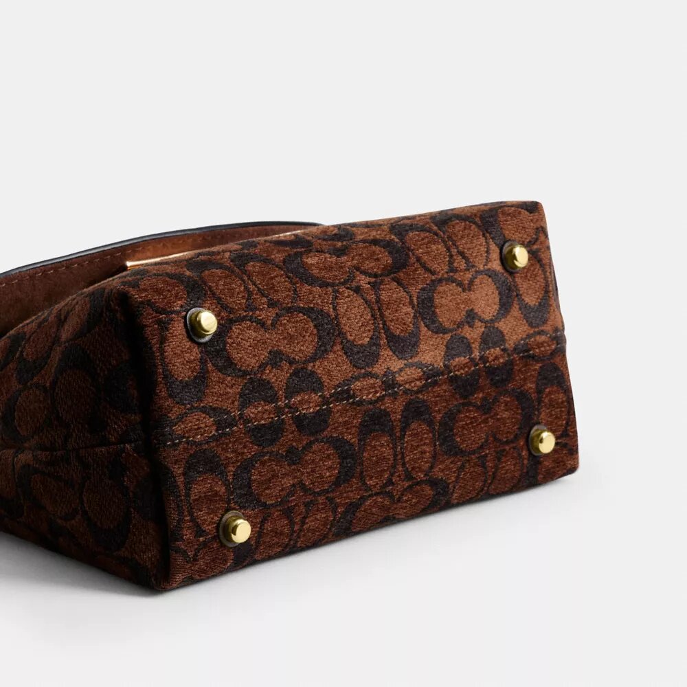 Emory-tas met handvatten in kenmerkende chenille