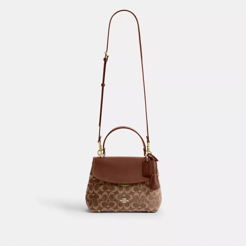 Emory-tas met handvatten in kenmerkende chenille