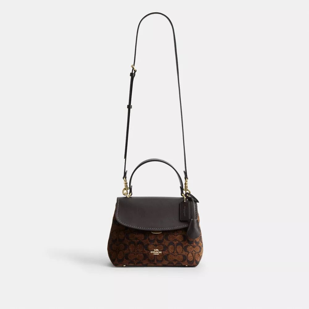 Emory-tas met handvatten in kenmerkende chenille