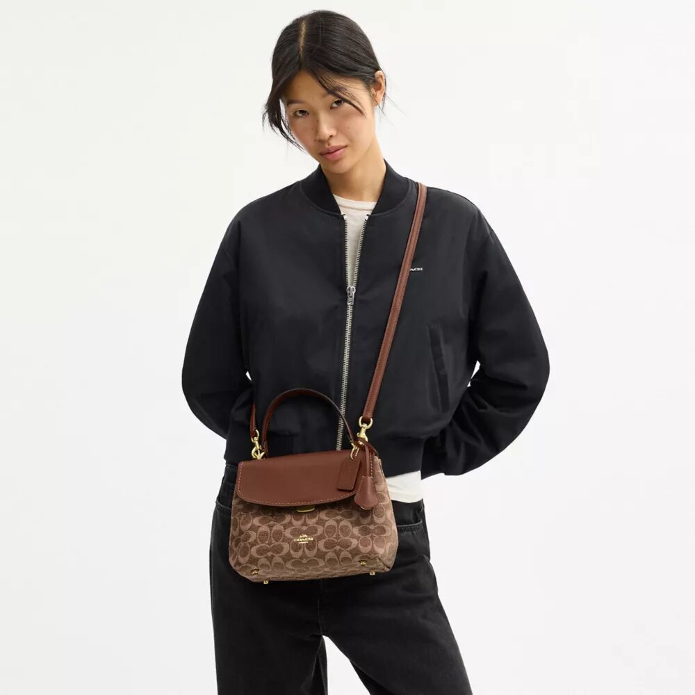 Emory-tas met handvatten in kenmerkende chenille