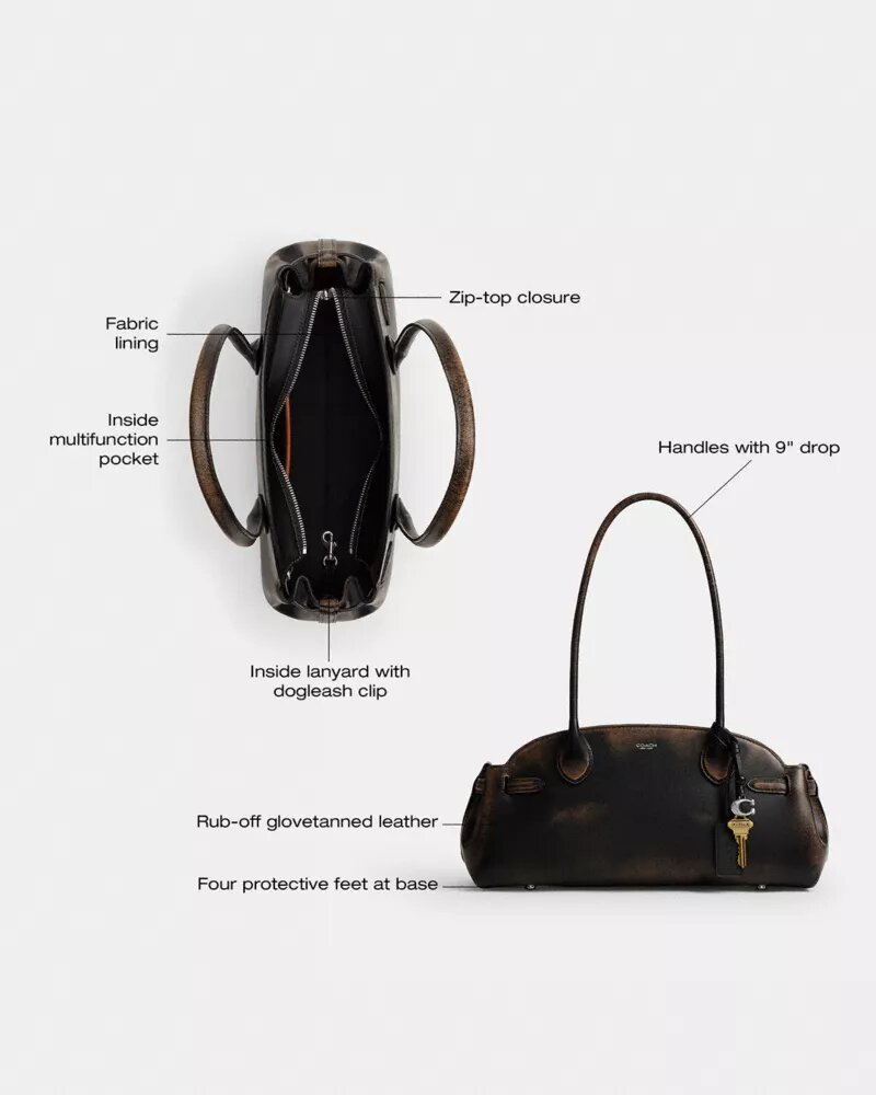 Empire Carryall-tassen 34 in 'Loved Leather'