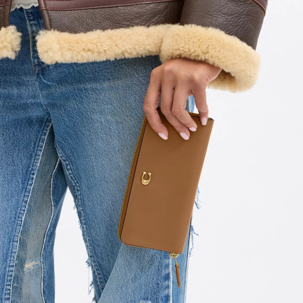 Essential slanke accordeonportemonnee met ritssluiting