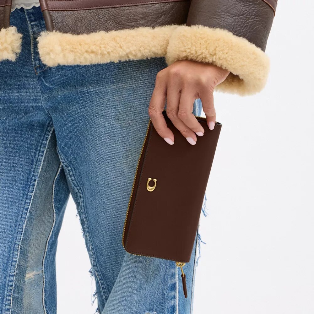 Essential slanke accordeonportemonnee met ritssluiting