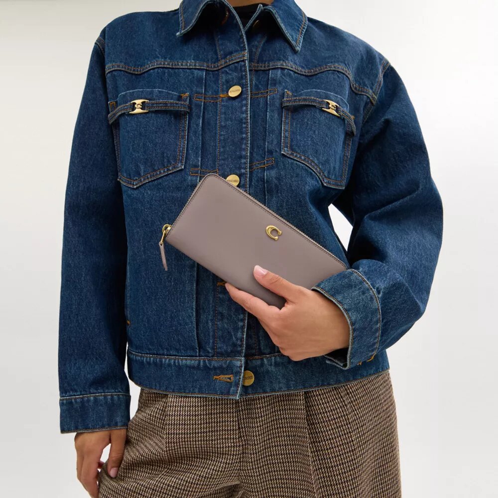 Essential slanke accordeonportemonnee met ritssluiting