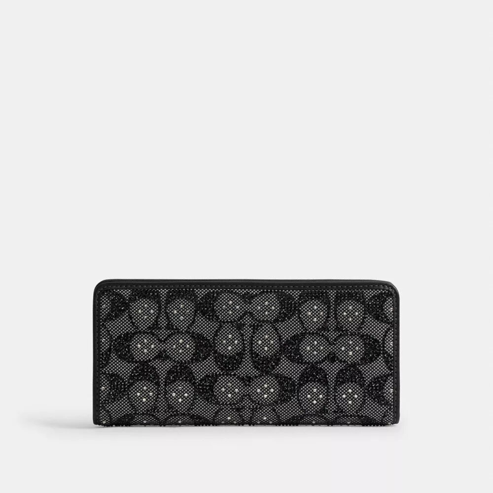 Essential Slim-portemonnee in Crystal Signature-jacquard