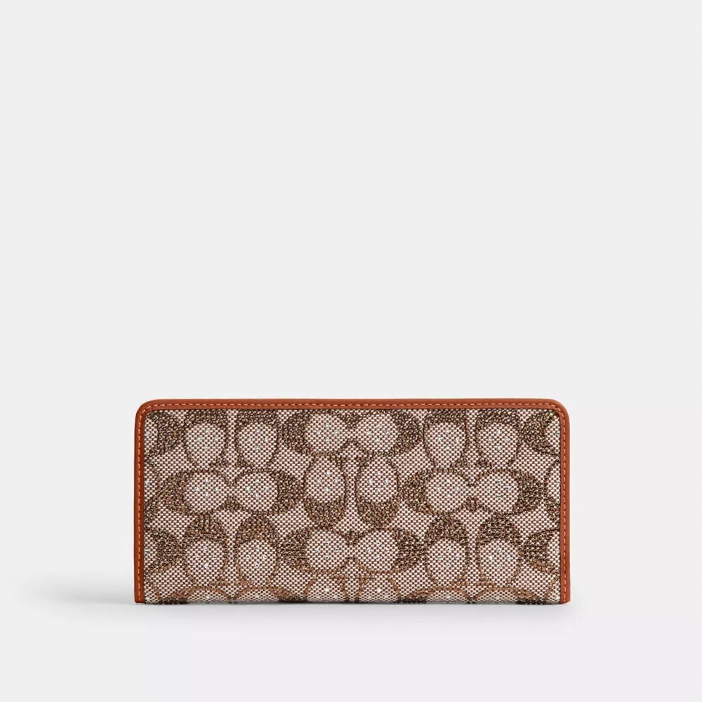 Essential Slim-portemonnee in Crystal Signature-jacquard