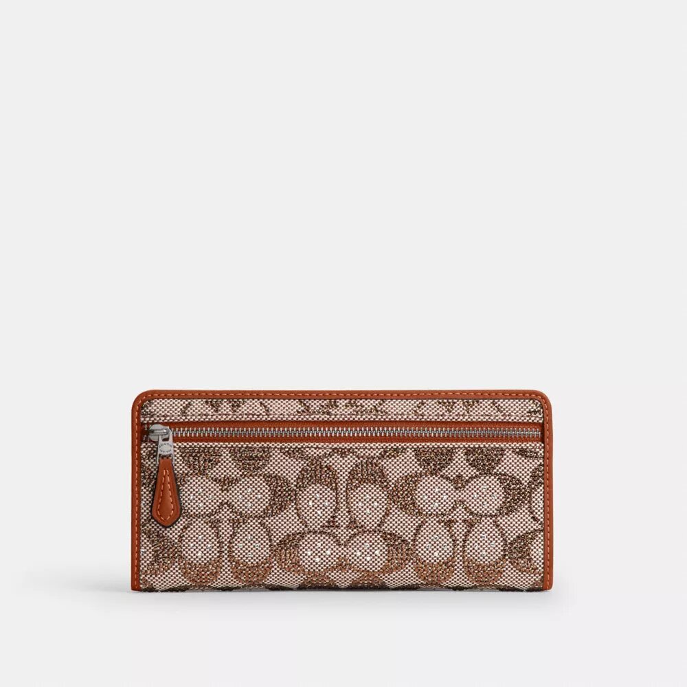 Essential Slim-portemonnee in Crystal Signature-jacquard