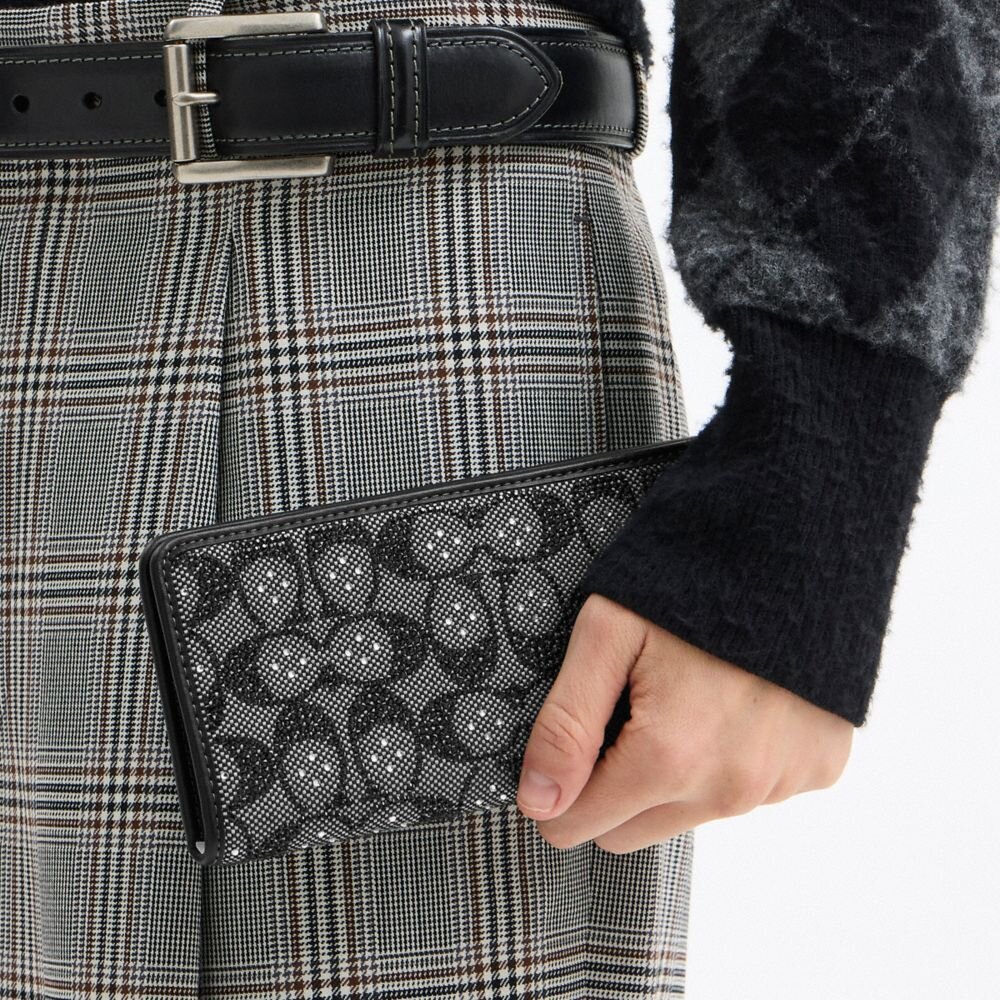 Essential Slim-portemonnee in Crystal Signature-jacquard