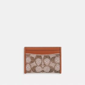 Essentiële kaarthouder in Crystal Signature-jacquard