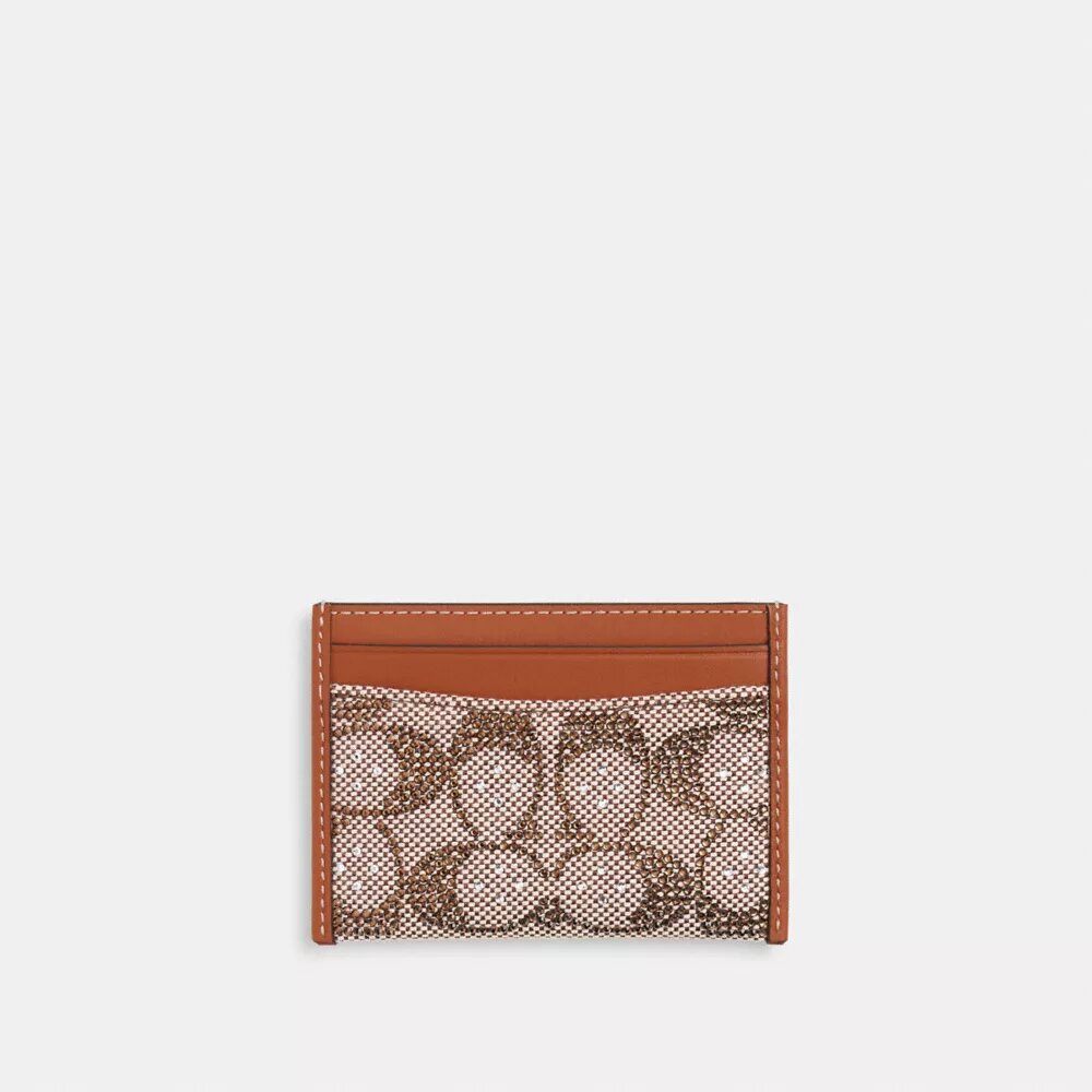 Essentiële kaarthouder in Crystal Signature-jacquard