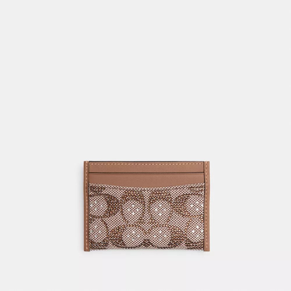 Essentiële kaarthouder in Crystal Signature-jacquard