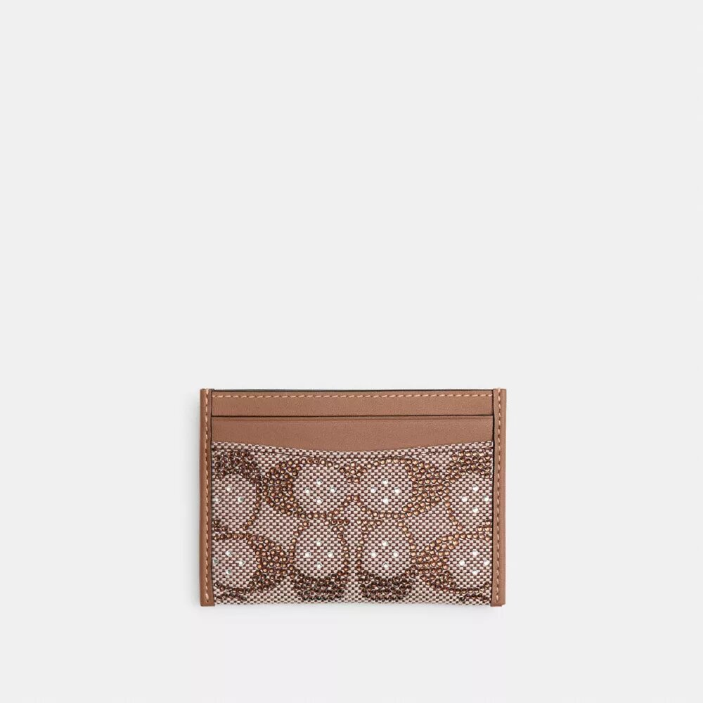 Essentiële kaarthouder in Crystal Signature-jacquard