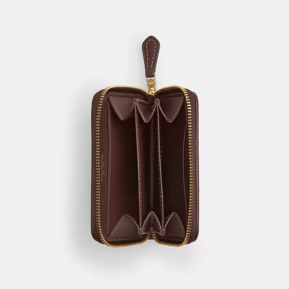 Essentiële kleine kaartenhouder met rits rondom in kenmerkend jacquard