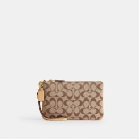 Essentiële kleine polsbandtasje in kenmerkend jacquard