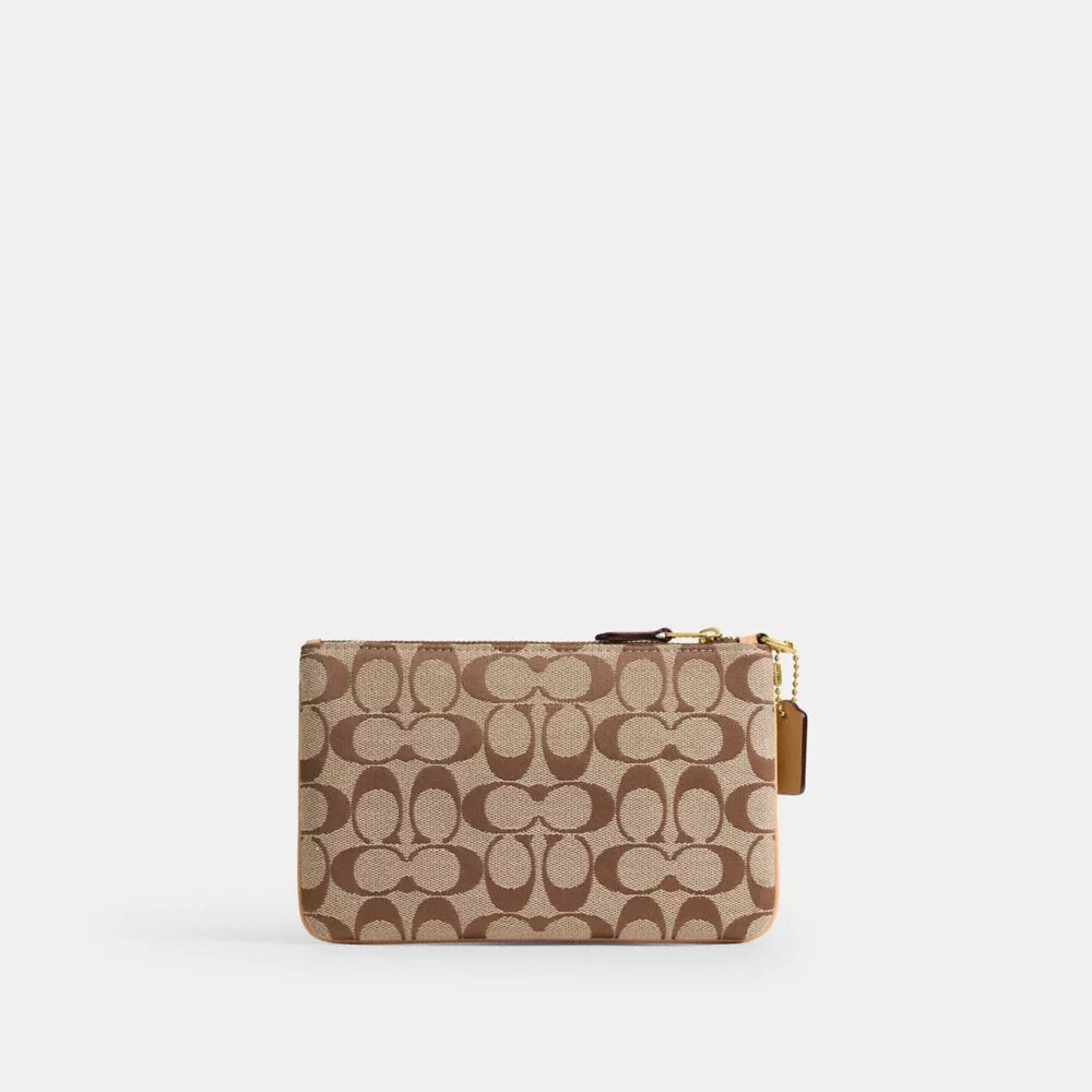 Essentiële kleine polsbandtasje in kenmerkend jacquard