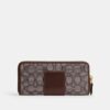 Essentiële slanke accordeonportemonnee met ritssluiting in kenmerkend jacquard