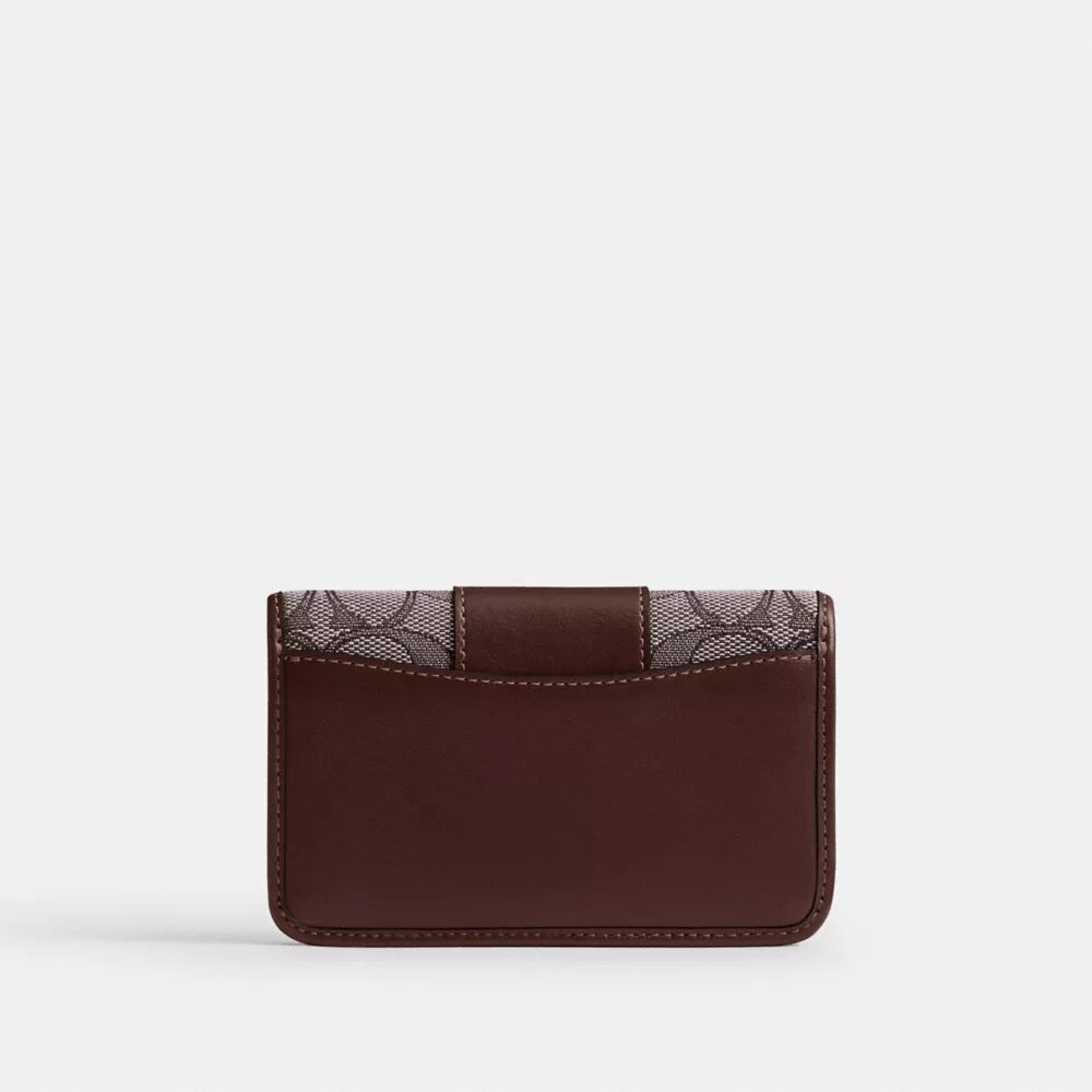 Essentiële slanke kaarthouder in kenmerkend jacquard