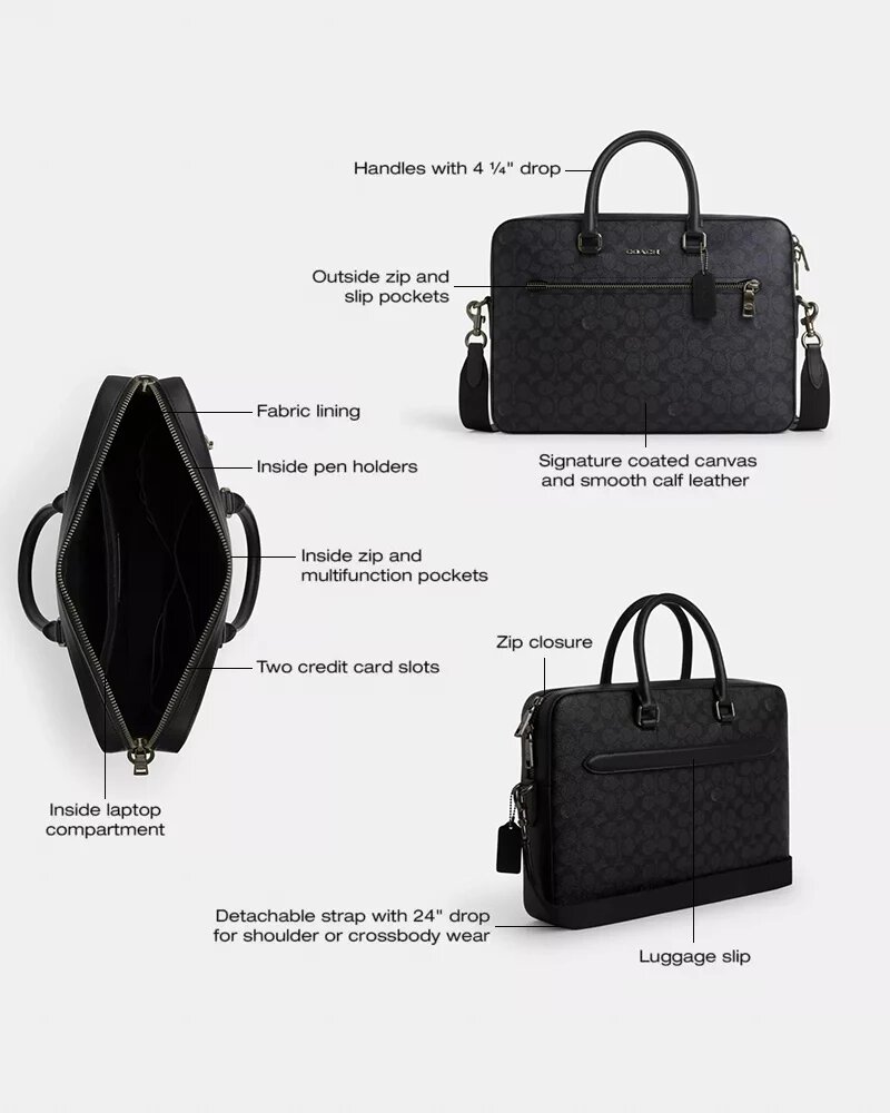 Ethan Slim Brief van Signature Canvas