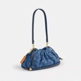 Faye-schoudertas in kenmerkend denim