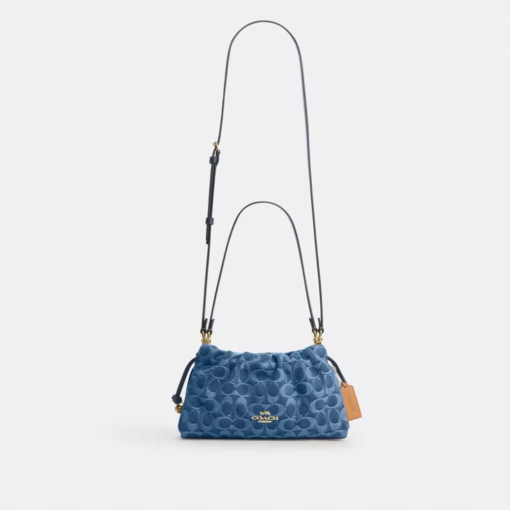 Faye-schoudertas in kenmerkend denim