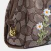 Faye-schoudertas in kenmerkend jacquard met bloemenborduursel