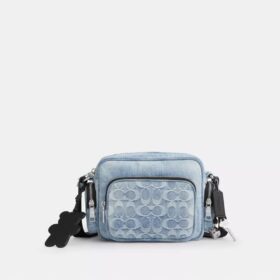 Fletcher-crossbodytas in geliefd kenmerkend denim