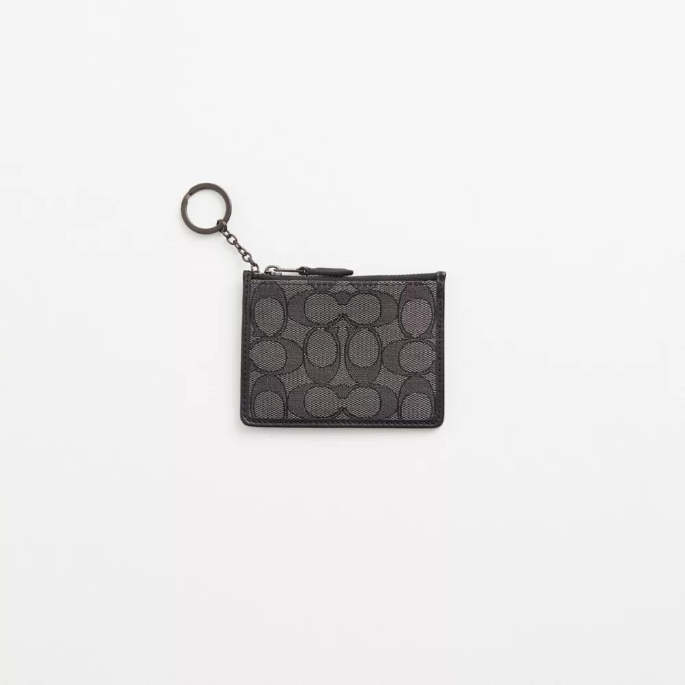 Gerestaureerd Mini Skinny ID-etui in kenmerkend textieljacquard