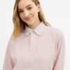 Gestreepte rugbypoloshirt met Horse and Carriage van biologisch katoen