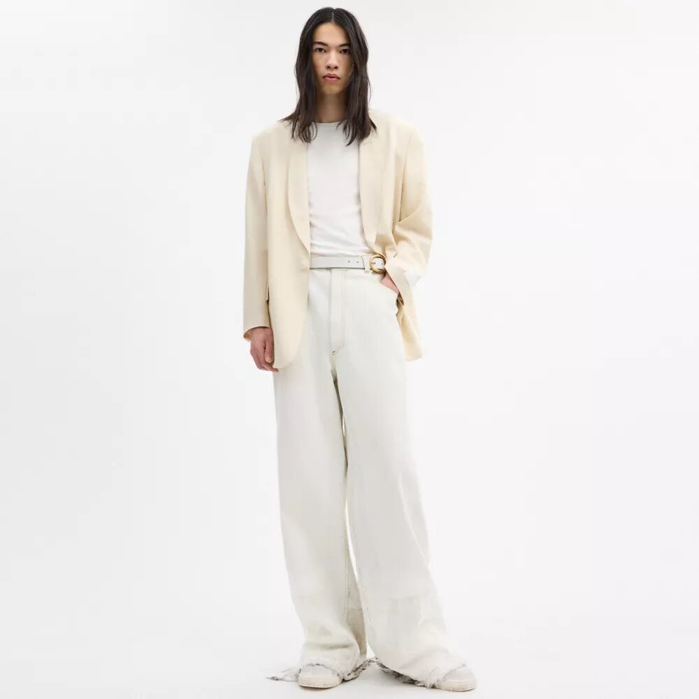 Geverfde blazer met sjaalkragen