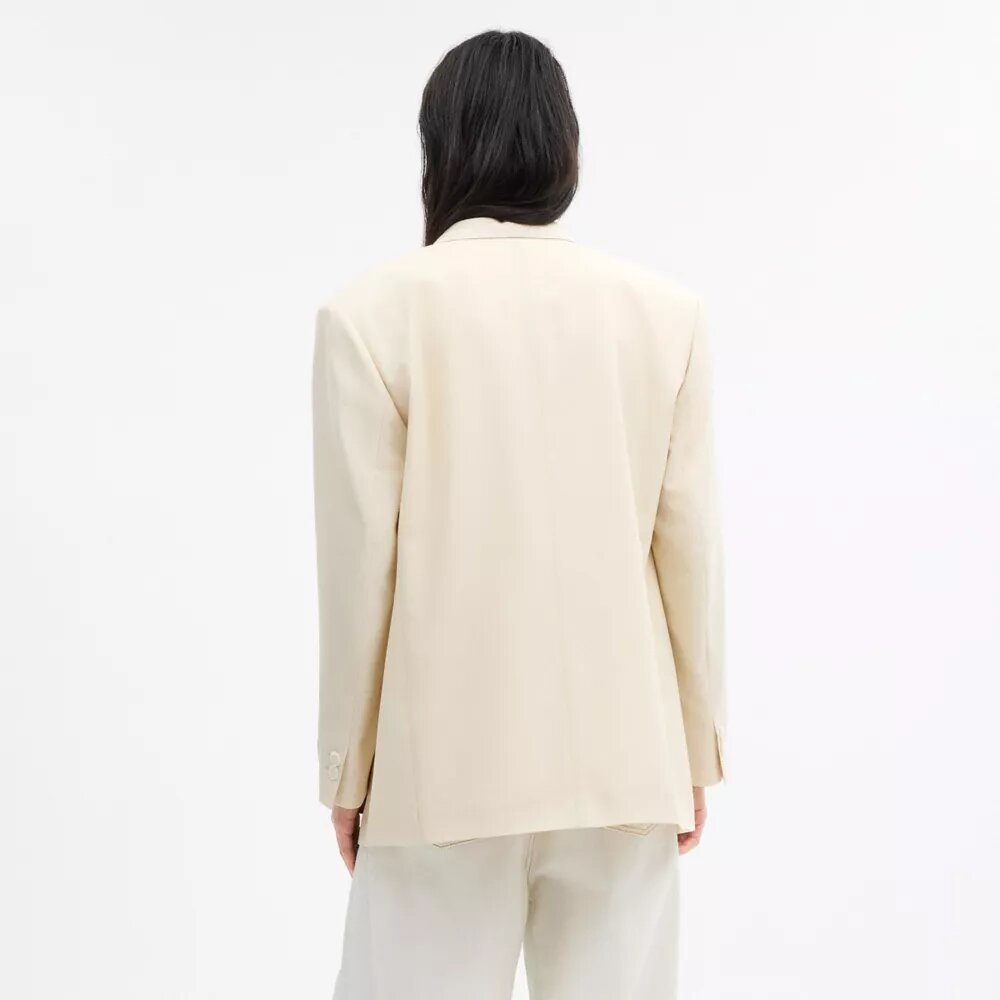 Geverfde blazer met sjaalkragen
