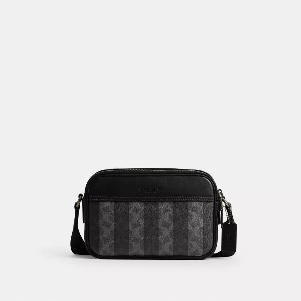 Graham-crossbodytas van Signature Canvas met strepen