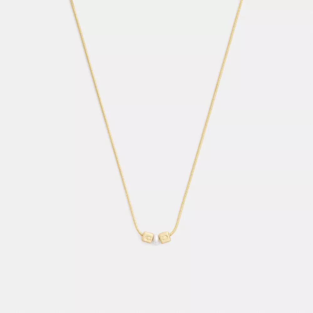 Hangerketting met kubusvormige parel-rondelle