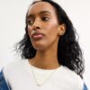 Hangerketting met kubusvormige parel-rondelle