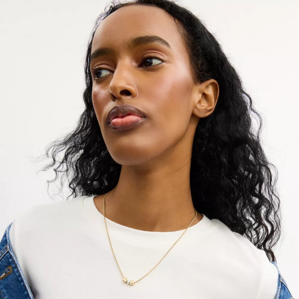 Hangerketting met kubusvormige parel-rondelle