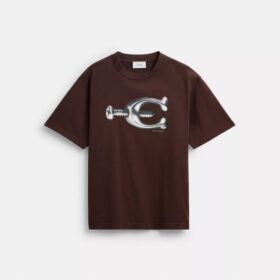 Hardware Relaxed T-shirt van biologisch katoen