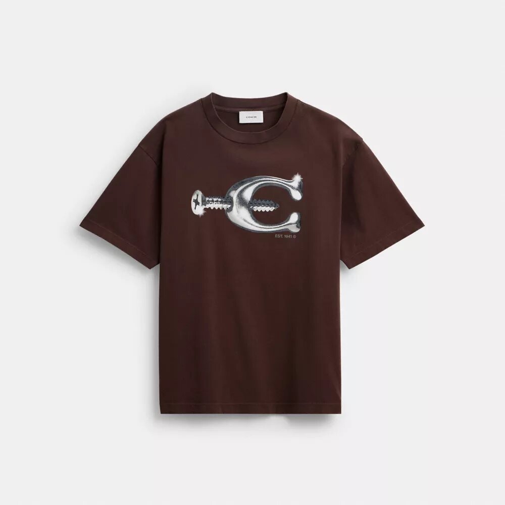 Hardware Relaxed T-shirt van biologisch katoen