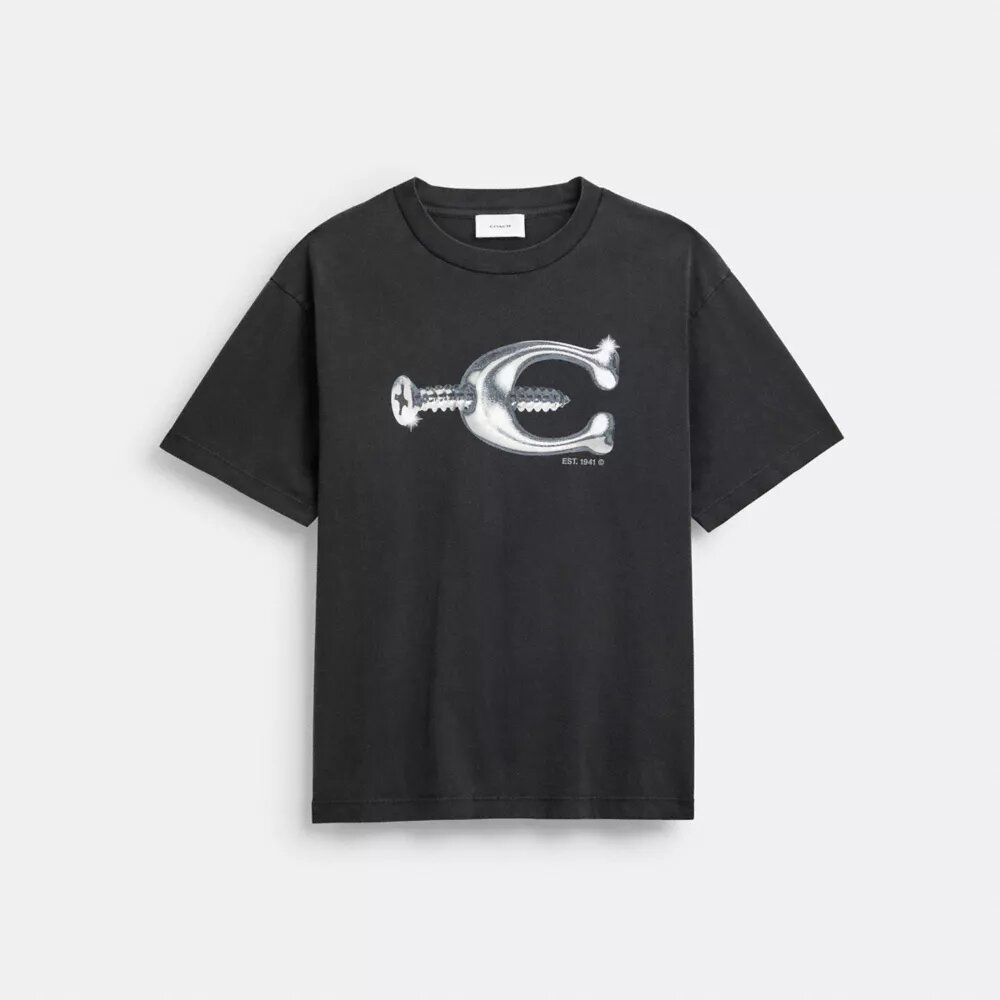 Hardware Relaxed T-shirt van biologisch katoen