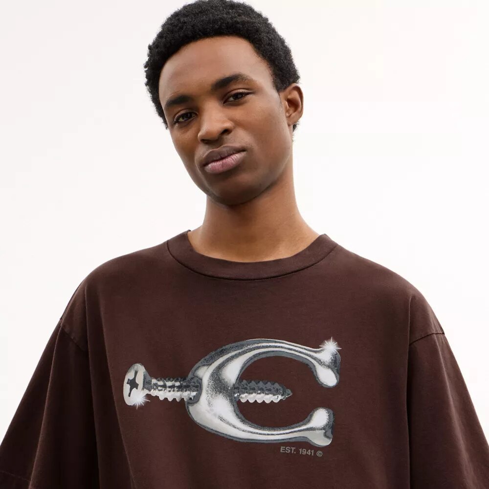 Hardware Relaxed T-shirt van biologisch katoen
