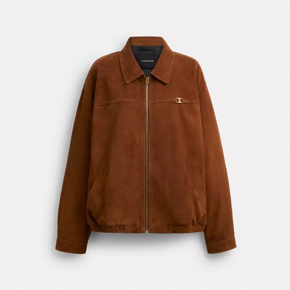 Heritage C oversized suède bomberjack