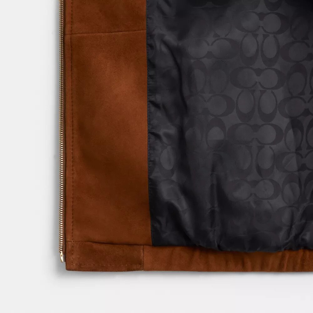 Heritage C oversized suède bomberjack