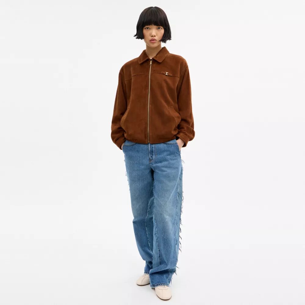 Heritage C oversized suède bomberjack